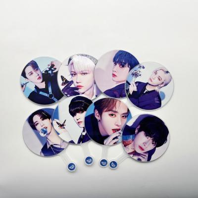 China CRAZY Mini Hand Fan Plastic China Wholesale Kpop Idol Group Merch Picture Picket Stray Kids Fan for sale