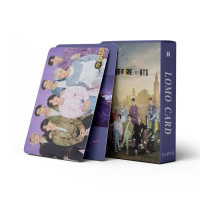 China Korea Wholesale Kpop Idol Group Merch 55pcs/box Bangtan Boys FIRE FREE Photocard Lomo Card Photo Card for sale