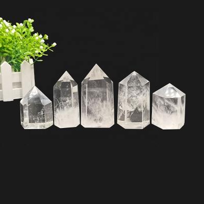 China China Wholesale Natural Reike Healing Crystal Point Fat Clear Quartz Tower Obelisk For Decoration for sale