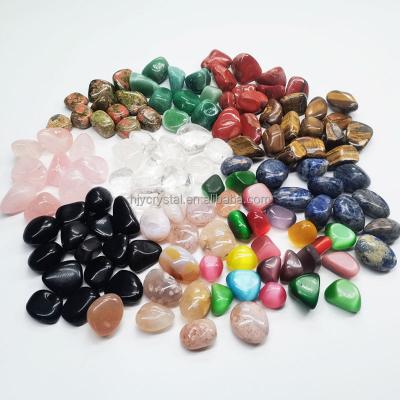 China China Bulk Wholesale Mixed Crystal Tumbled Stone Healing Reiki Crystal Chakra Stone For Decoration for sale