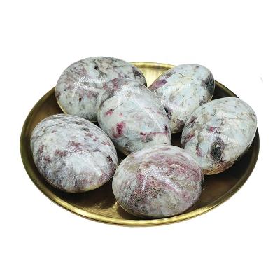 China China Wholesale Natural Polished Palm Stones Crystal Palm Stone Flower Tourmaline for sale