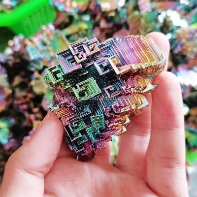 China China Wholesale Natural Rainbow Bismuth Ore Crystal Ore Mineral Specimen For Home Decoration for sale