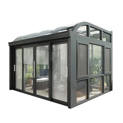 China Modern Aluminum Conservative Conservatory Glass Sunroom for sale