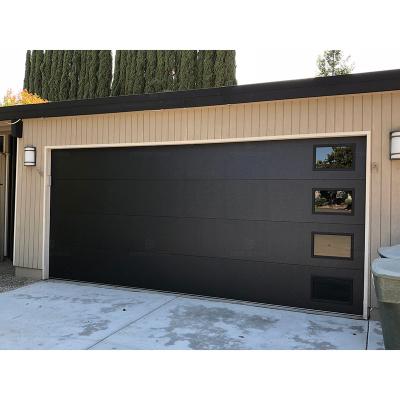 China Waterproof Overhead Galvanized Steel Foam Insulated Automatic Modern Sectional Garage Door for sale