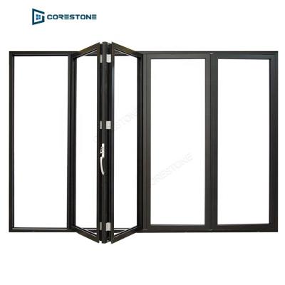 China High Quality Thermal Insulation Double Glazing Tempered Glass Folding Doors Glass Bifold for sale