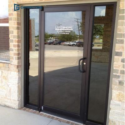 China Good Price Waterproof Single Store Front Door Commercial Aluminum Store Front Entrance for sale