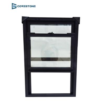 China Folding Top Hung Windows With Fly Screen Double Hung Windows Low E Window Hung Aluminum Window Security Latch Double Screen Top for sale