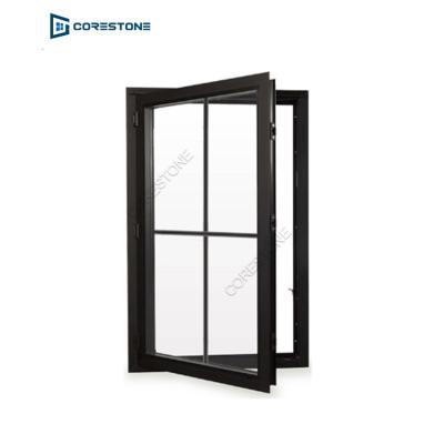 China Folding Aluminum Design Casement Grill Screen Tempered Glass Glass Windows For UK Market for sale