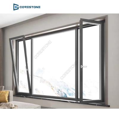 China Screen Grill Design Best Price Best Price Aperture 5mm Tempered Glass Folding Casement Exterior Window for sale