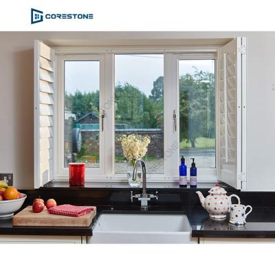 China Folding Aluminum Profile Screen White Color Design Aluminum Casement Windows For Housing Price for sale