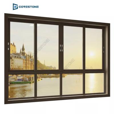 China Good Quality Folding Screen Double Glazed Aluminum Glass Sliding Windows for sale