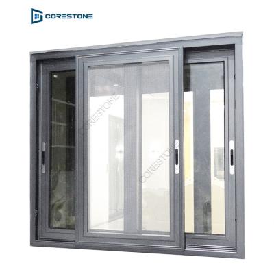 China High Quality Balcony Folding Screen Double Glazing Sliding Windows With Grille Aluminum Sliding Windows for sale