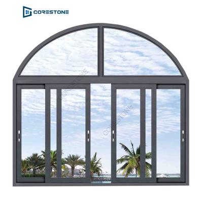 China Folding Screen Aluminum Powder Coated Casement Window French Door Price Design for sale