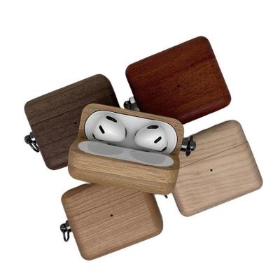 China Anti-wrinkle New High Quality Wood Headphone Cover Wireless Earphone Case For Airpods 1 2 3 for sale