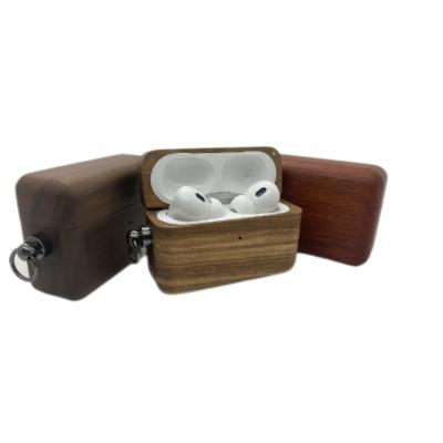 China Anti-wrinkle Wooden Bluetooth headset charging box protective sleeve for Airpodspro2 generation for sale