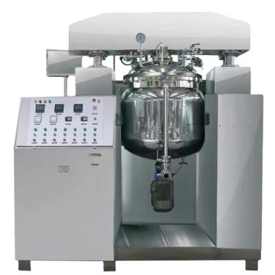 China Full Automatic Efficient Energy Saving Vacuum Blender Machine Lotion Blender Ointment Emulsifying Homogeneous Emulsifying Machine High Quality Hydraulic Lifting Homogeneous Machine for sale