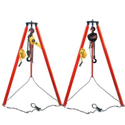 China Hoisting Goods Hoisting Telescopic Hand Crane Inverted Triangle Chain Support Inverted Tripod Chain Hanger 1 Ton 3 Meter 2 Ton 3 Ton for sale