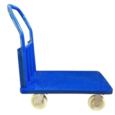 China Easy Push Movable Flatbed Truck Platform Hand Truck Foldable Vans Easy Push Mobile Folding Trolley Trolley Transport Cargo for sale