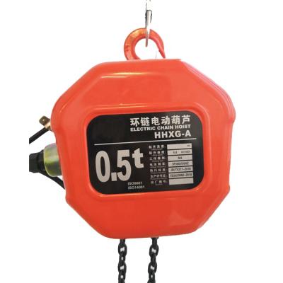 China G80 chain block electric hoist with 0.5T fixed tpye and electromagnetic motor for sale