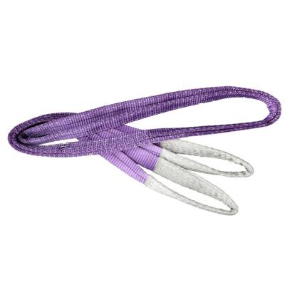 China High Quality Color Flat Goods Polyester Belt Harness Crane Sling Vehicle Lift Full Color Purple Industrial Automatic Hoist for sale