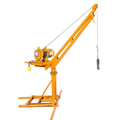 China Building Material Shops Outdoor Crane 360 ​​Degree Movable Small Tower Crane For Household Building And Cement Lifting Works for sale