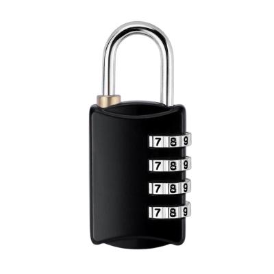 China American Style Small Metal Multi-Color Zipper Small Four-Seat Gymnasium Padlock Small Luggage Wardrobe Door Password Lock for sale