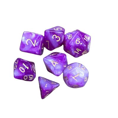 China Eco-friendly 7pcs lot cheap polyhedral dnd acrylic RPG dice set for sale