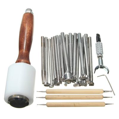 China Leather Craft Tools Wholesale Supplies Hand Metal Leather Craft Tools Stamp Set for sale