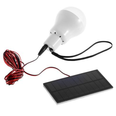 China ABS Outdoor / Indoor Solar Powered Led Lighting System Light Lamp 1 Bulb Solar Panel Low Power Camp Night Trip Used 5-6hours for sale