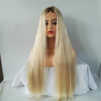 China New Arrival SILK STRAIGHT Root Black 1B Color With Base 60 Blonde Silk Wig Full Lace Top Wig For White Women for sale