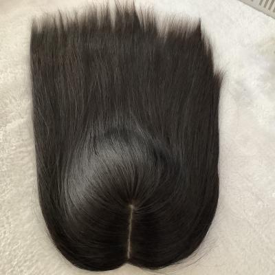 China Wholesale 100% Human Hair Silk Toppers PU 100% Remy Hair Clip In Hair Tops For Women Mono Base 130%150%180% Silk Top Made Density for sale