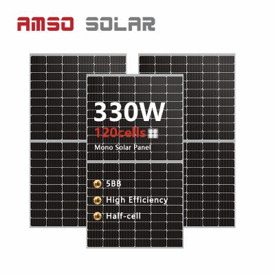 China Hot Sale 30 Years Warranty Solar Panel 157mm*157mm 330 Watt Solar Panel 120 Half Cell 330w Mono Cell Solar Panels Perc Half Cells for sale