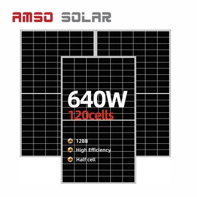 China High Quality Manufacturer Price 600W 610W 620W 630W 640W Monocrystalline Solar Panel With CE TUV Certificate 210mmx210mm for sale