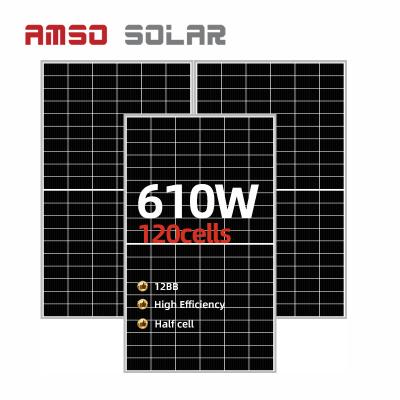 China China 210mmx210mm monocrystalline solar panel 600W 610W 620W 630W 640W 650W solar panel tejas de tipo de solares for sale