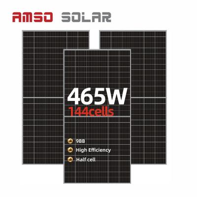 China Low Price 166mm Solar Cell 144 Cells Half Cells 450W 460W 465W Solar Panel PV Panel For Home 166mmx166mm for sale