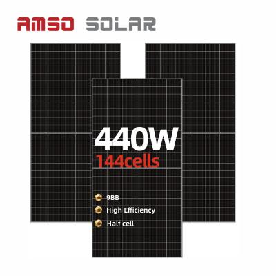 China New technology 440 watt monocrystalline solar panel in sale 158.75mmx158.75mm for sale