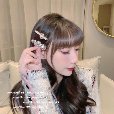 China New fashion dazzle gemstone flower hair clip design 18K soft hot gold plated color opal zircon blow clip for sale