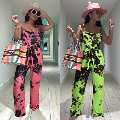 China Hot Selling New Ladies Overalls Women's Anti-pilling Sleeveless Jumpsuit High Quality Sexy Casual Link Dye for sale