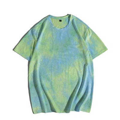 China New Fashion Summer Formal Men's Tops Tie Dye Short Sleeve Round Neck T-Shirt for sale