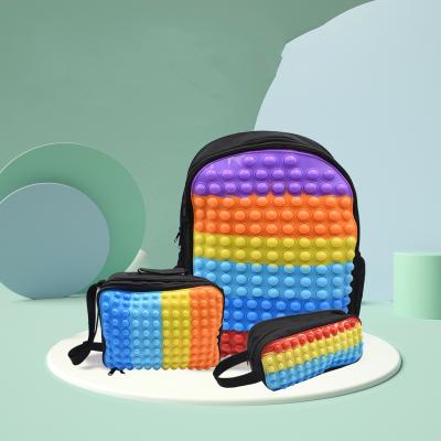 China Cute Solar Panel Silicone Boy Girl Kindergarten Kindergarten Backpack Pop School Bags Backpack for sale