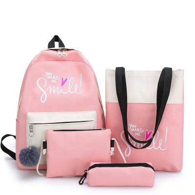 China Korean hot sale wholesale anti-theft simple design bagpack school backpack for girls for sale