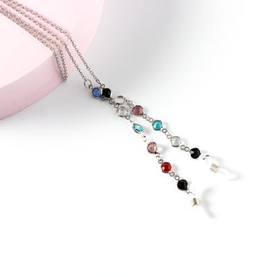 China High Quality Decoration Crystal Glass Chain For Woman Colorful Fashion Glass for sale