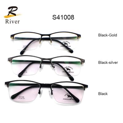 China Expo 2021 March Live Hot Selling Half Frame Men's Glasses Frames Optical Glasses for sale