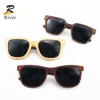 China Popular Hot Wholesale Fashion Sunglasses Square Wooden Frames Sunglasses for sale