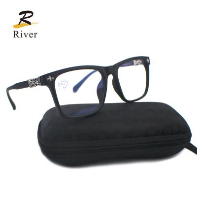 China For Optical Glasses Fashion Metal Accessories Blue Light Blocking TR Goggles Ready Frames for sale