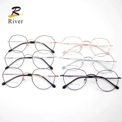 China For Retro Optical Glass Light Ready Blue Light Blocking Titanium Eyeglasses Frames for sale