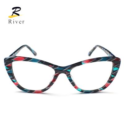 China Danyang Acetate Optical Frames Popular CAT51 Optical Glass Stock Glasses for sale