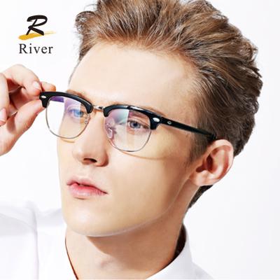 China Common Rimless Optical Glass Frames Optical Glasses Frame Wholesale New China High Quality Fashion Model Metal Half Style Eyewear Frame Glasses for sale