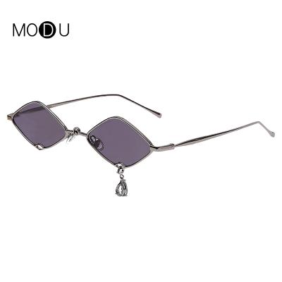 China Colorful Vintage Metal Shade Shades Anti-Blue Light Durable Women's Polarized Rhombus Shade Sunglasses Wholesale Men for sale