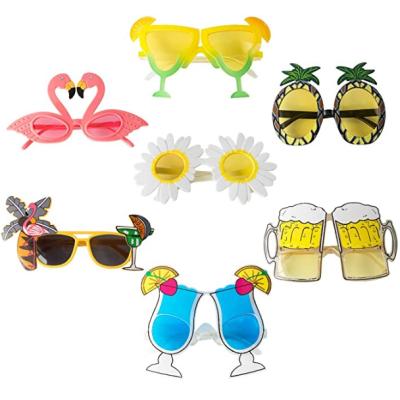 China Funny Luau Tropical Hawaiian Eyewear Fashion Sunglasses Novelty Party Sunglasses Glasses Oriented Glasses For Adults for sale